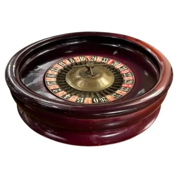 19th Century Continental Roulette Wheel with Lacquered Finish