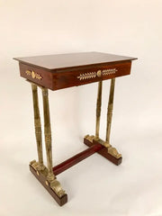 Regency Mahogany and Gilt Bronze Side Table