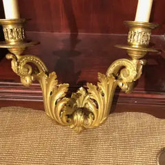 Exceptional Pair of Neoclassical Gilt Bronze Sconces by E.F. Caldwell