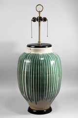 Japanese Shigaraki Pottery Jar Mounted as Lamp
