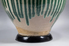 Japanese Shigaraki Pottery Jar Mounted as Lamp