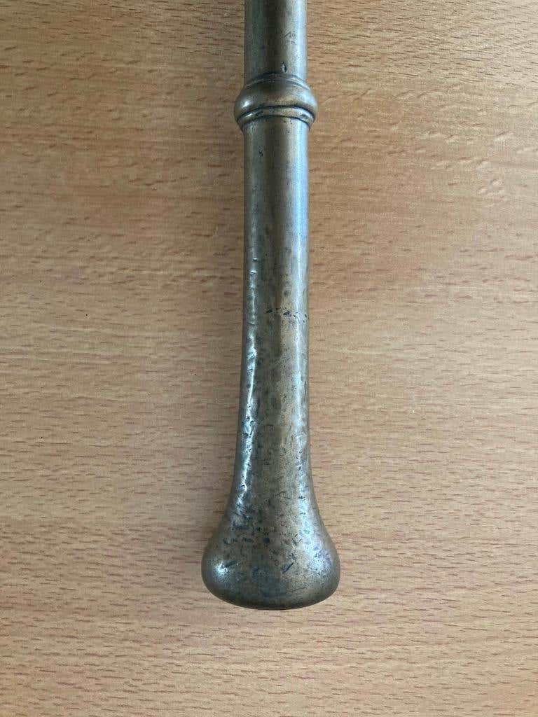 18th Century Italian Bronze Pestle for a Mortar, 12 Inches Long
