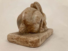 Anglo-Indian Carved Marble Figure of a Rabbit