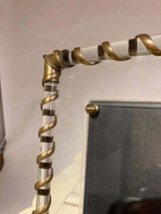 Fontana Arte Glass and Brass Picture Frame