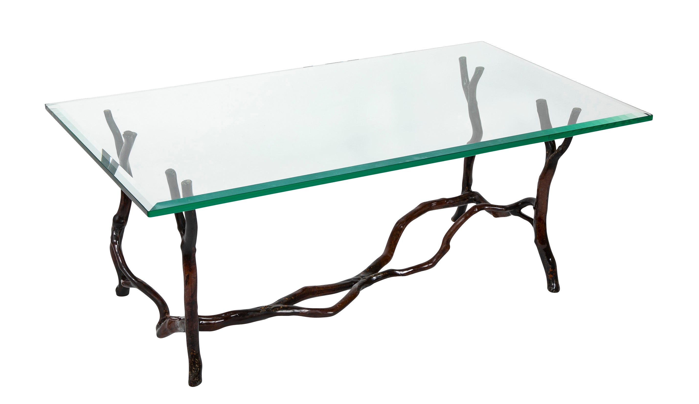 Bronze Frame Coffee Table Attributed To Carl Gillberg