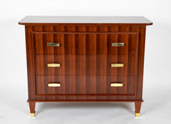 A Three Drawer Rosewood Commode in the Manner of Jacques Adnet