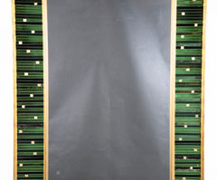 Slatted Green and Smoked Glass Venetian Mirror