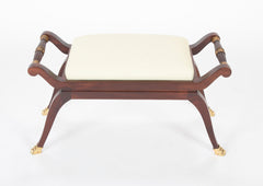 Empire Style Parcel Gilt Mahogany Hall Bench