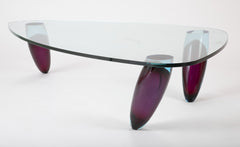 Italian Murano Glass Coffee Table by Maurice Barilone for Roche Bobois