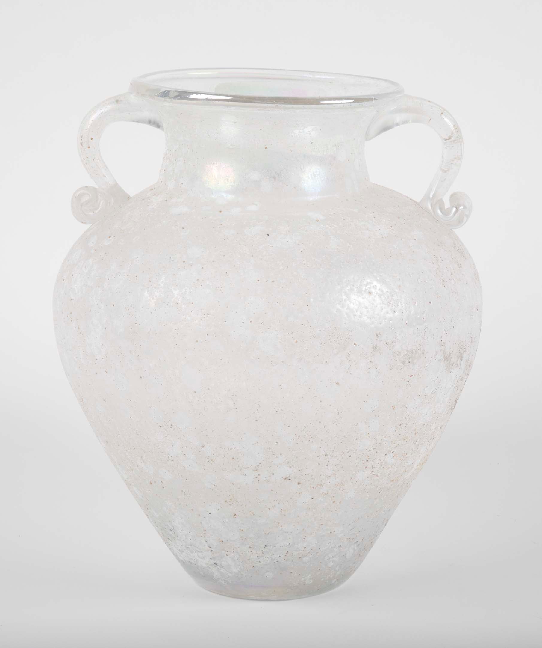 Murano Baluster Form Iridescent Glass Vase