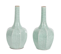 Pair of 19th Century Chinese Guan Type Vases