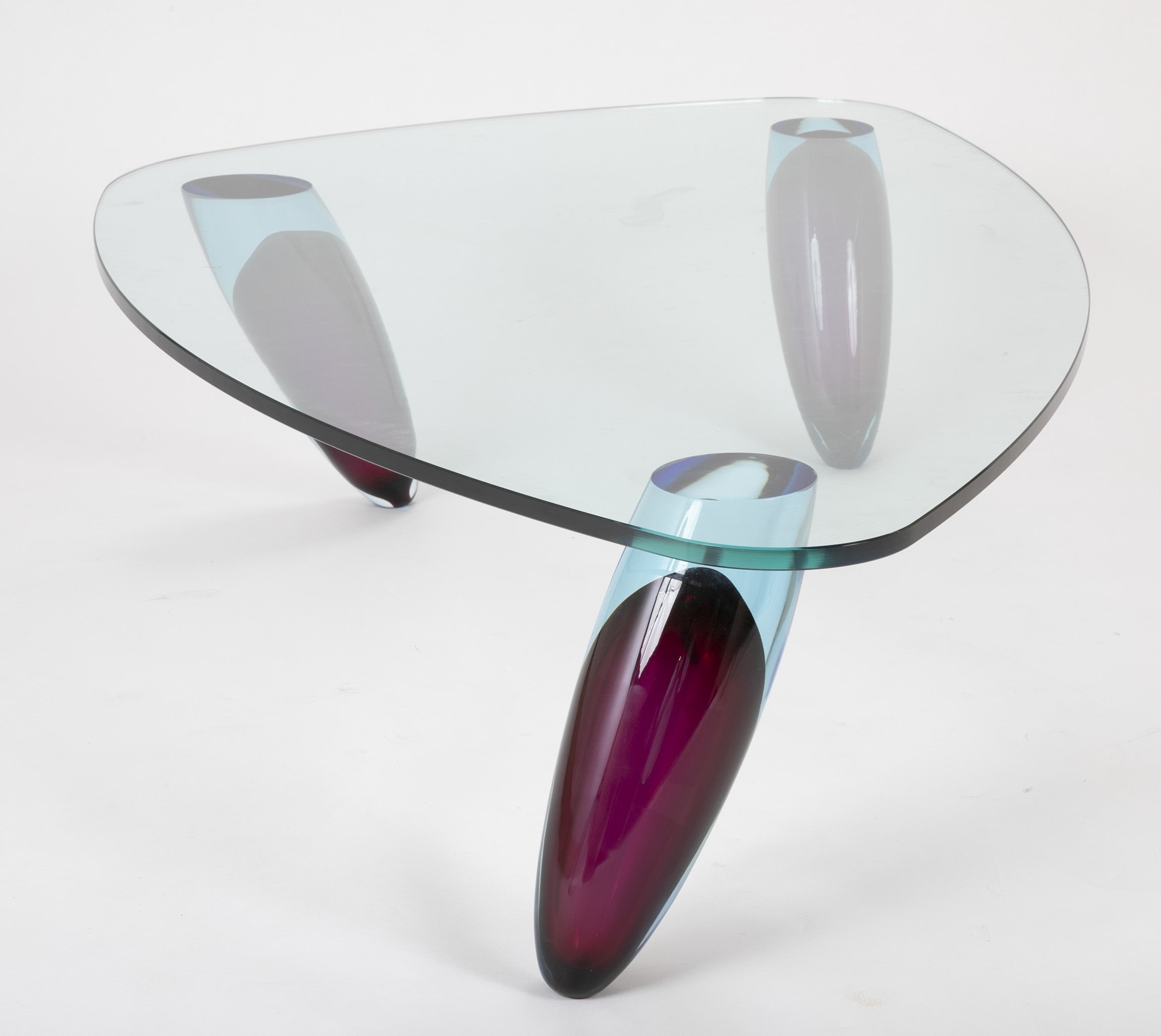 Italian Murano Glass Coffee Table by Maurice Barilone for Roche Bobois