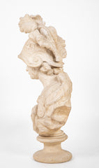 Pair of Belgian Terracotta Busts of a Male & a Female Greek God