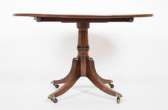 Regency Oval Triple Banded Mahogany Tilt Top Breakfast Table