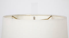 Pair of Italian Mid-Century Lucite & Brass Adjustable Swing Lamps