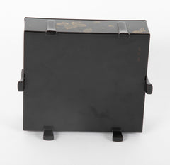 A Six Footed Japanese Black & Gold Lacquered Box