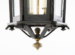 American Wrought Iron and Bronze Lantern Probably by E. F. Caldwell