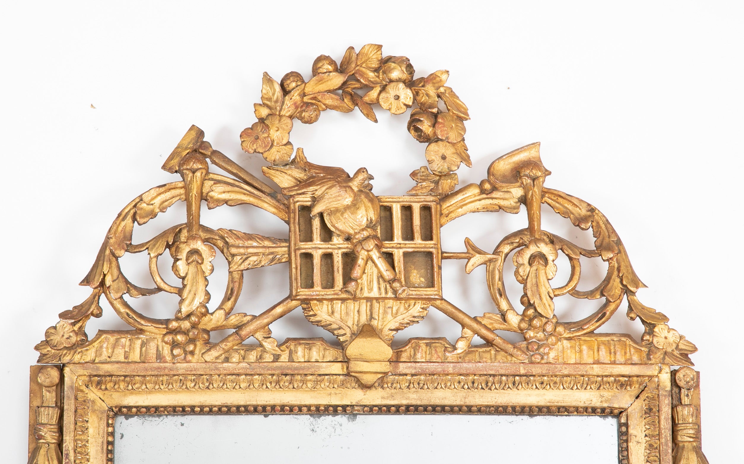Louis XVI French Gilded Marriage or Bride's Mirror