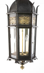 American Wrought Iron and Bronze Lantern Probably by E. F. Caldwell