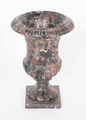 Pair of Italian Neoclassical Style Variegated  Marble Urns
