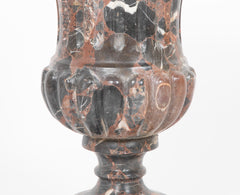 Pair of Italian Neoclassical Style Variegated  Marble Urns