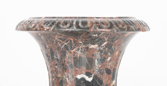 Pair of Italian Neoclassical Style Variegated  Marble Urns