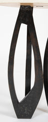 R & Y Augousti Shagreen, Wood and Bronze Round Side Table
