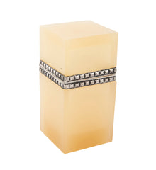 Butterscotch Opaline Glass Box with Silvered Bronze Mounts