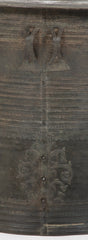 Southeast Asian Bronze Rain Drum with Triple Stacked Piggy-back Frogs & a Procession of Elephants