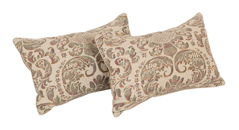 Pair of Fortuny Pillows of Mottled Multi Color  -    Also Priced Individually