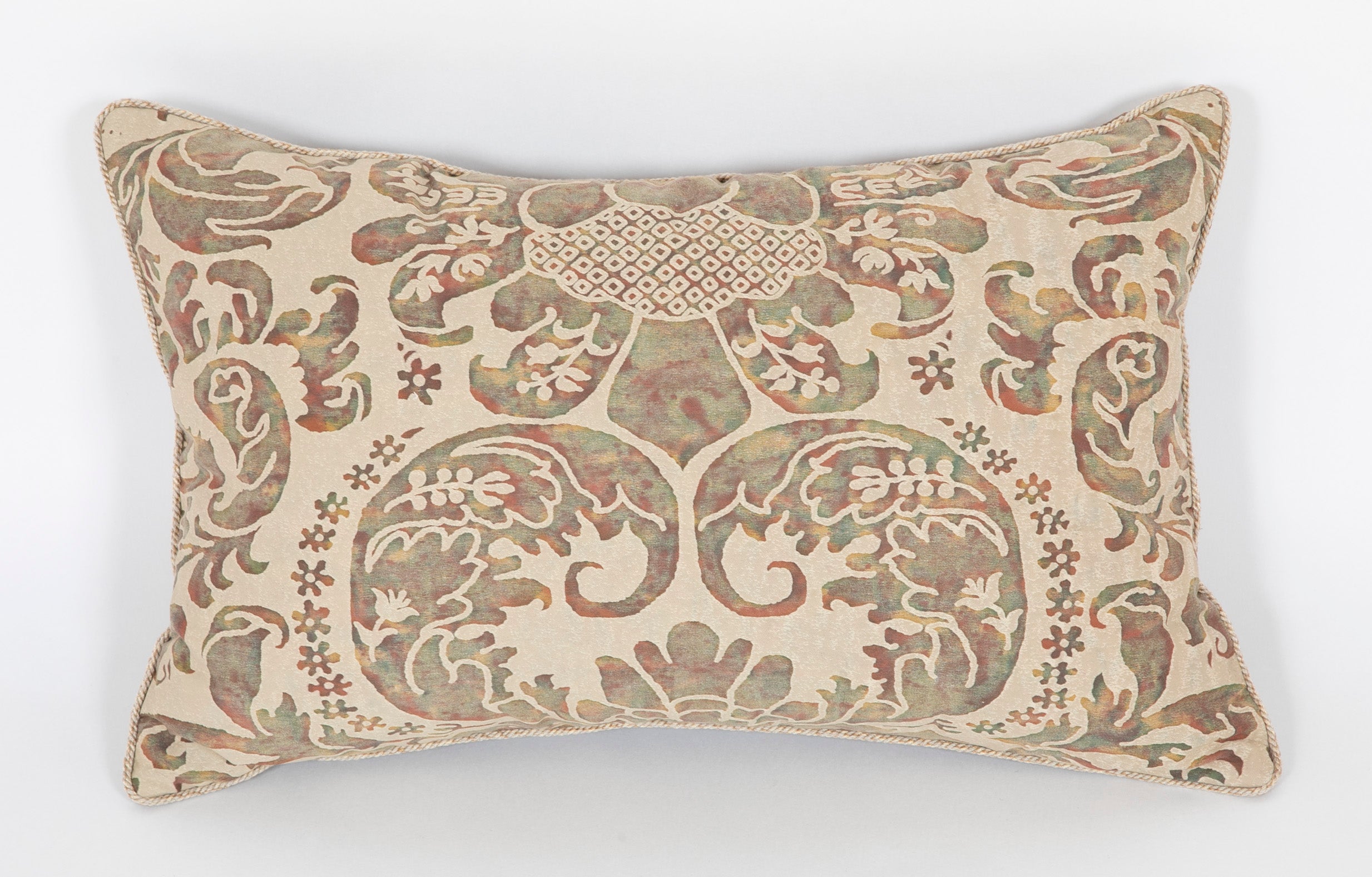Pair of Fortuny Pillows of Mottled Multi Color  -    Also Priced Individually