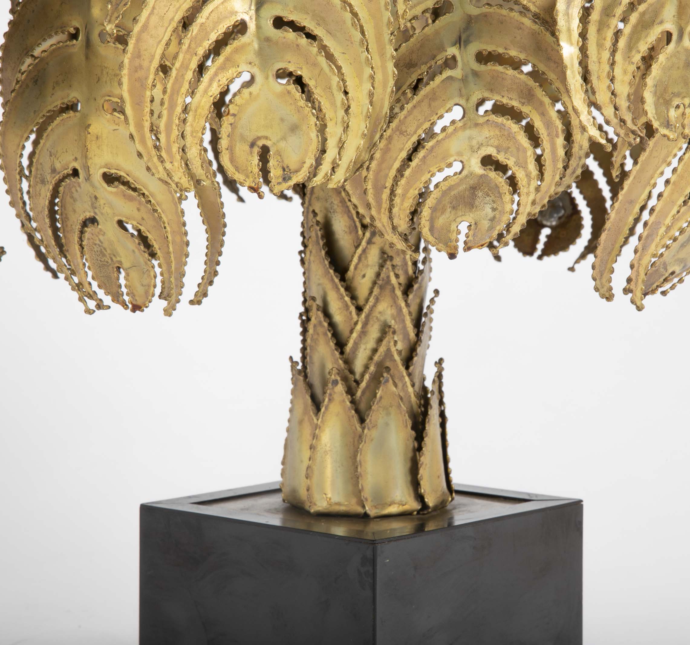 Pair of Palm Tree Form Lamps by Christian Techoueyres for Maison Jansen