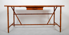 Jacques Adnet Desk of Saddle Stitched Leather over Steel