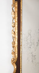 George II Architectural Scroll Top Mirror with Phoenix Finial