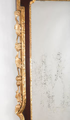 George II Architectural Scroll Top Mirror with Phoenix Finial