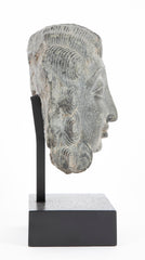 Carved Greenstone Head of Parvati on Modern Stand