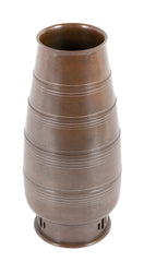 Japanese Bronze Inlaid Flower Vase by I Nami Keishu