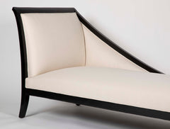 Art Deco French Ebonized Daybed with Graceful Lines