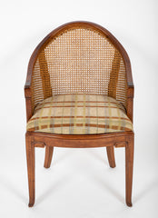 Set of Four Slip Seated Caned Back Armchairs Attributed to Maurice Dufrene
