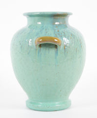 Large Two Handled Green Glazed Fulper Vase