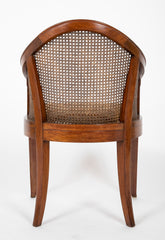 Set of Four Slip Seated Caned Back Armchairs Attributed to Maurice Dufrene