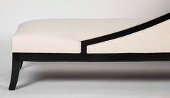 Art Deco French Ebonized Daybed with Graceful Lines