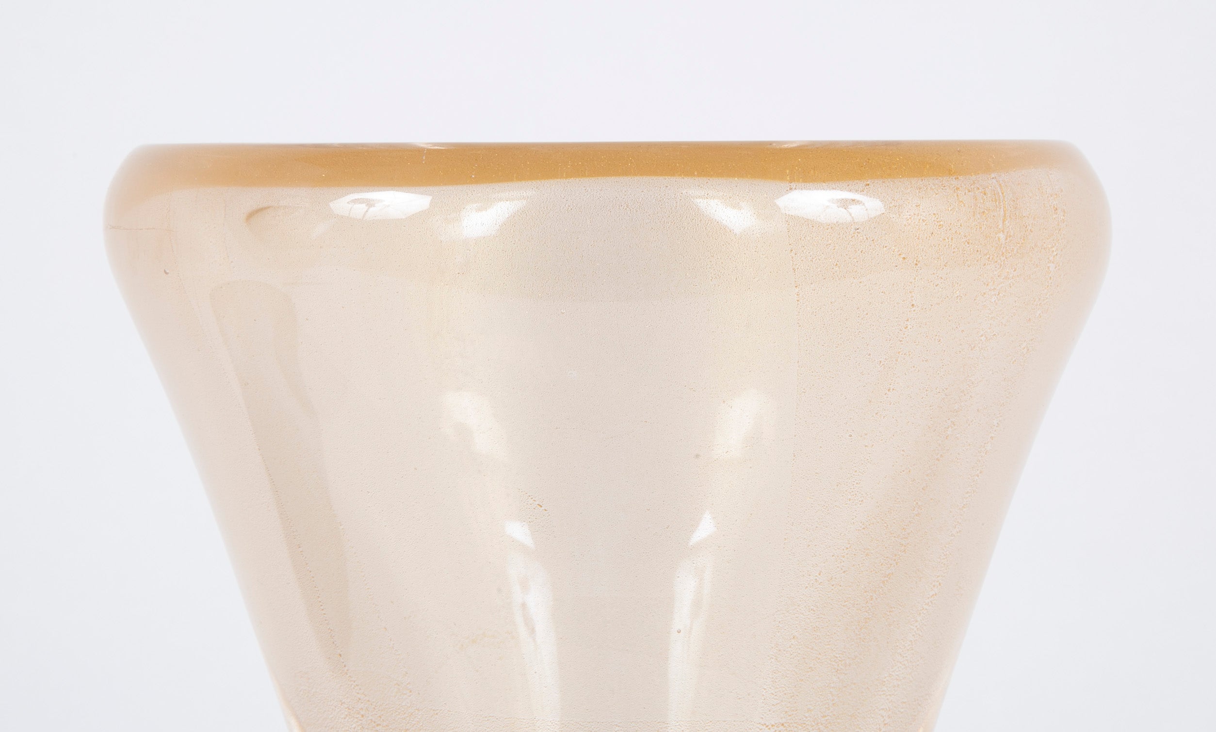 Elsa Peretti for Tiffany Gold Flecked Glass Vase