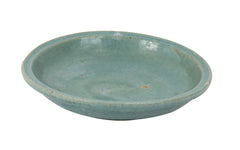 13th Century Iranian Kashan Turquoise Glazed Pottery Bowl