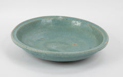 13th Century Iranian Kashan Turquoise Glazed Pottery Bowl