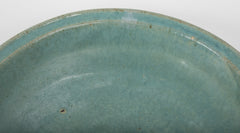 13th Century Iranian Kashan Turquoise Glazed Pottery Bowl