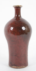 Vassil Ivanoff Oxblood & Black Pyrite Glaze Baluster Form Vase