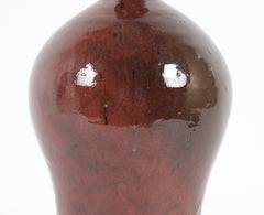 Vassil Ivanoff Oxblood & Black Pyrite Glaze Baluster Form Vase