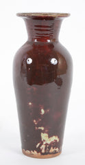 Vassil Ivanoff Oxblood & Black Pyrite Glazed Baluster Form Vase
