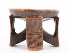 Zambia Wood Miniature Stool with Incised Designs on Each Leg